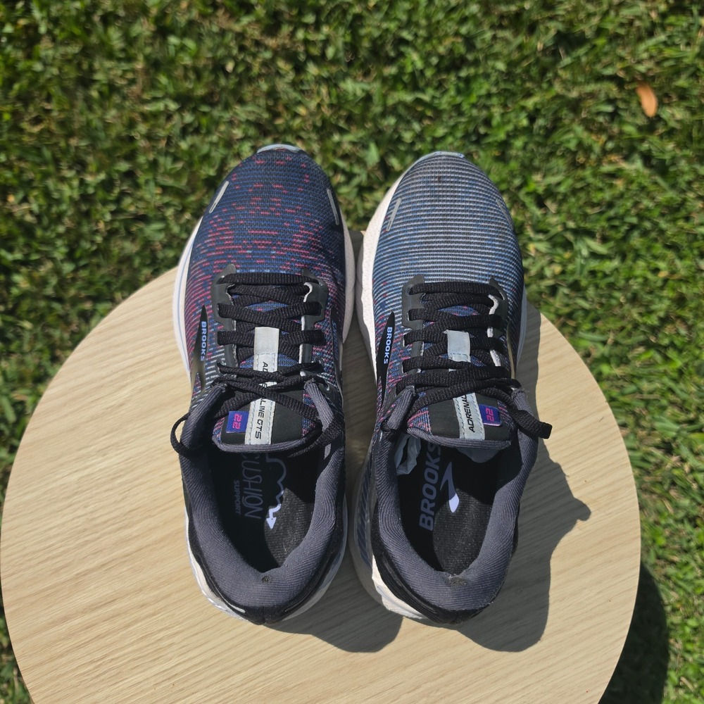 Brooks Adrenaline GTS 22 Womens Running Shoes Navy Purple Pink Stability Shoe - Picture 4 of 11